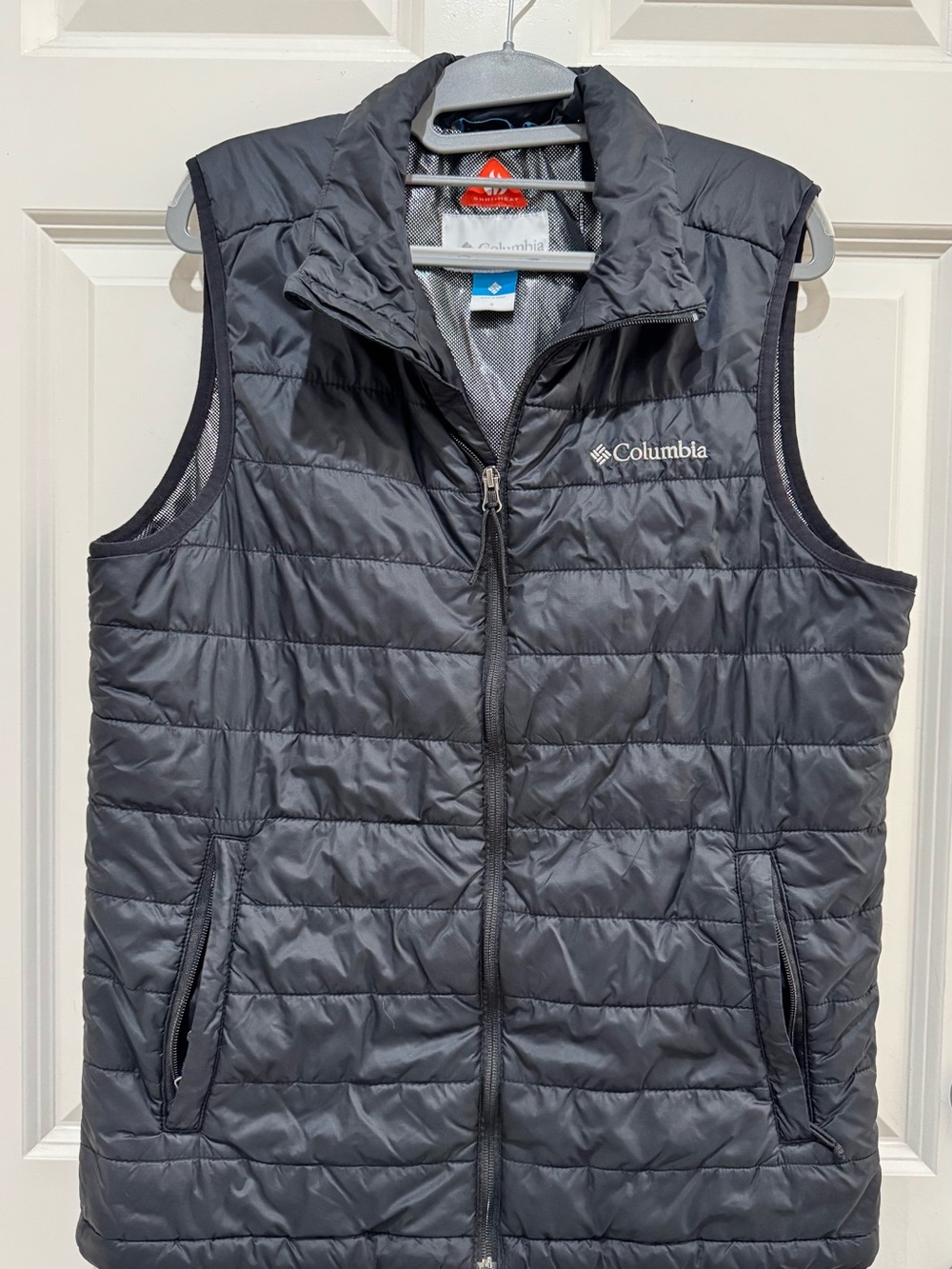 Columbia Women’s Omni-Heat Puffer Vest Jacket Size S In Black Full Zip